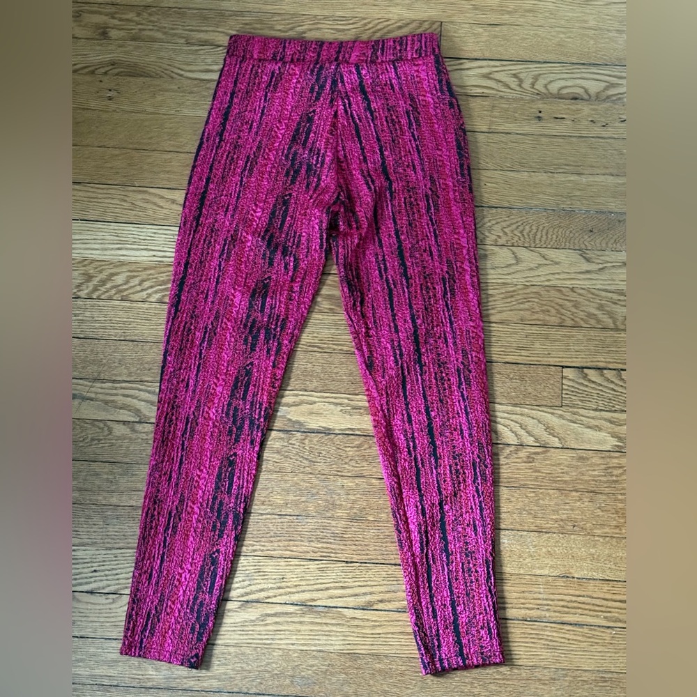 Zara Pink and Black Pull On Pants - Size Small